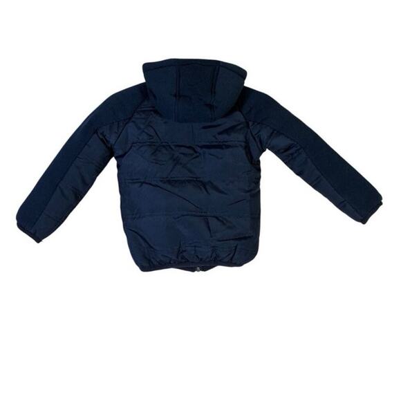 Avalanche Quilted Puffer Coat Kids 4T Navy Blue Hooded Insulated Winter - Picture 3 of 5